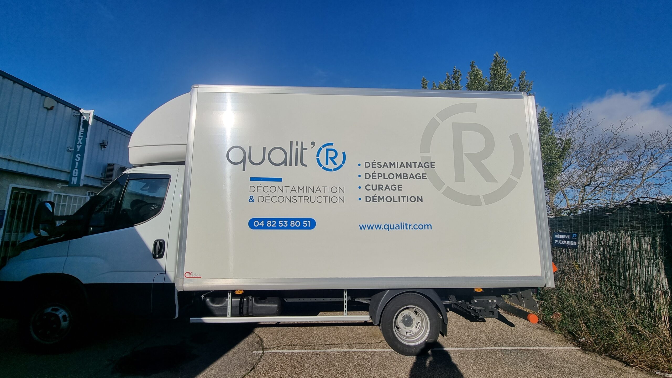 flocage camion transport plexysign